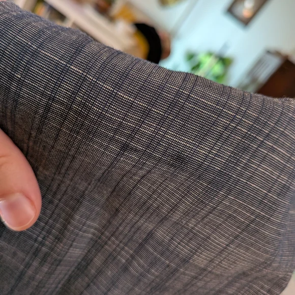 Alfani Blue Casual Button Down Shirt - Picture 7 of 7